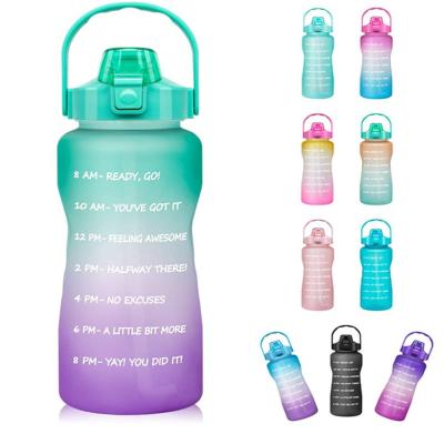 China Large Clear Plastic Motivational Water Bottle Eco-Friendly Sustainable 1.5 Liter Jug Water Drinkware Fitness Sports for sale