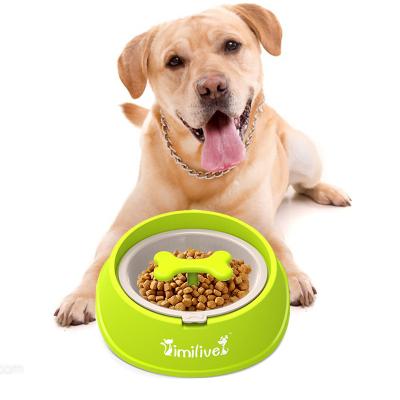 China Sustainable Wholesale Multi Colors Design Anti Gobble Dog Slow Feeder For Fast Eaters Roll Anti Skid Pet Food Bowls for sale