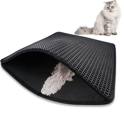 China Double Layer Stocked Silica Popular Scoop Mix Mat Pet Foldable Eva Box Sand Cat Litter Pad for sale