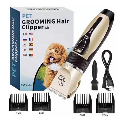 China Low Noise Hair Trimmer Dog Hair Cutter Pet Grooming Clip Stocked Cat Cutter Machine Shaver Electric Pet Scissors for sale