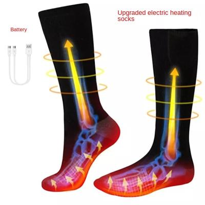 China QUICK DRY High Quality Washable Cotton Winter Battery Operated Rechargeable Heated Foot Warmer Sock for Men Women for sale