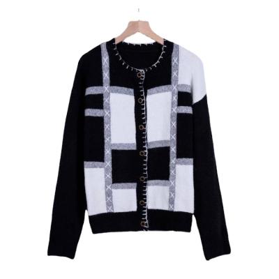 China Anti-wrinkle Custom Factory Cheap Autumn Winter Long Sleeve Lady Crew Neck Women Sweaters Cardigan Sweater for sale