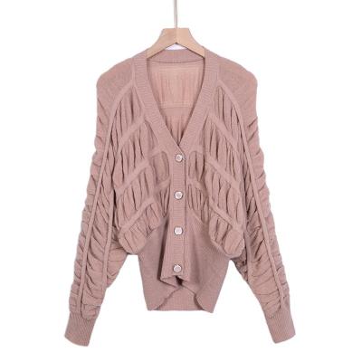 China Anti-wrinkle Customized fashion design long sleeved women's sweater Autumn and winter wool knitted women's cardigan for sale