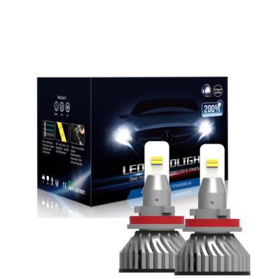 China Design 6063 2019 new tri-color aviation aluminum h11 led bulbs car led headlight 3000K 4300K ​​6000K car motor accessories h4 motorcycle led headlight for sale