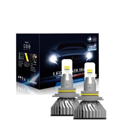 China LED Headlight Foglight H7 H9 H11 9005 LED 9006 9012 HIR2 880 881 Auto Car Headlight Bulbs 60W 8000LM H1 Tricolor Led Headlights for sale