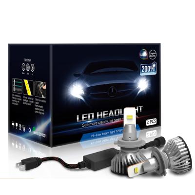 China Aviation Aluminum 6063 DIY Tricolor Car Led Bulbs Kit 50w Super Bright H11 8000LM H7 H9 HB3/9005 HB4/9006 3 Colors 12v Led Headlight for sale