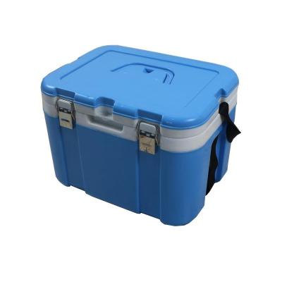 China Kuyuan 17L Waterproof Portable Vaccine Sampling Box Mobile Refrigerator Display Temperature Biological Specimen Transport Box for sale