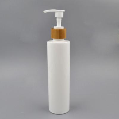 China Eco-friendly Recycable Shampoo Customized 100% Compostable Bottle With Bamboo Essence Bamboo Lotion Pump for sale