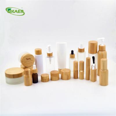 China Recycable Convenient Hold UV-blocking Cosmetic Packaging/Bamboo PET Bottle For Shampoo Shampoo Sprayer/Plastic Lotion Bottle for sale