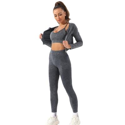 China Customized high quality popular hot breathable fitness yoga wear gym workout sports bra and legging set in china for sale