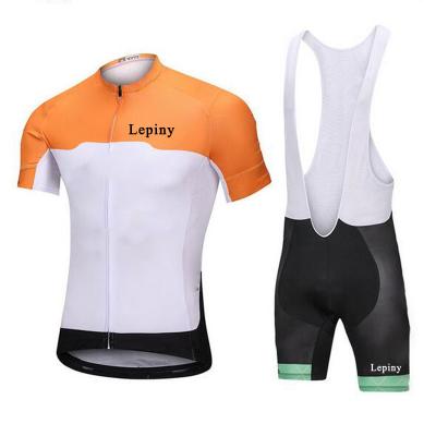 China Breathable Custom Colored Sublimation Printing Sports Cycling Wear Design Uniform Cycling Singlet Short Sleeve Set Custom Design Bike Wear for sale