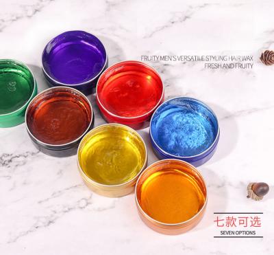 China Accept Organic Customized Fruit Flavor Hair Dye Wax Color Clay Oem Organic Temporary Hair Dye Wax For Man Women Wax for sale