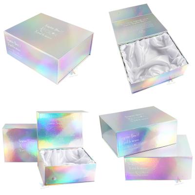 China 2021 New Materials Product Design Custom Free Rigid Glitter Recycled Paper Cosmetic Packaging Boxes Holographic Makeup Gift Box for sale