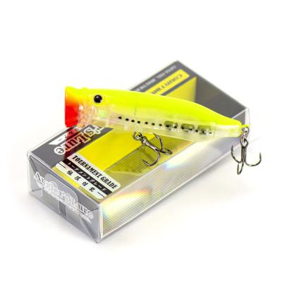 China WONDERFUL ABS Plastic 70mm 9.4g 3d Topwater Wobblers Surface Snap Fishing Lure Bass Leurre Peche Floating Hard for sale