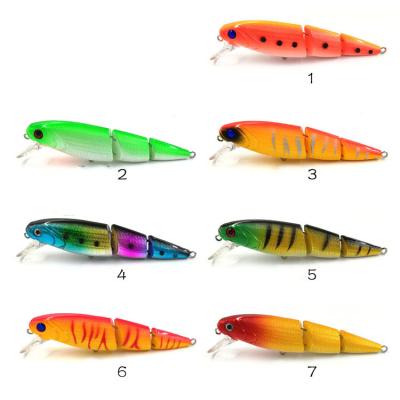 China WONDERFUL ABS Plastic Minnow Fish Realistic Hard Plastic Lure 11cm 14.3g Bass Mackerel Three Multi Section for sale