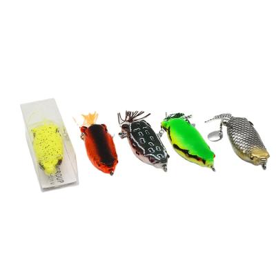 China ABS Plastic WONDERFUL Freshwater Hard Frog 9.5cm 25g Bass Snakehead Floating Top Water Large Fishing Lures With Spinner for sale