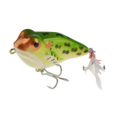 China WONDERFUL ABS Hard New Artificial Topwater Bass Frog Lure With Sharpening 8g 6cm Treble Hooks for sale