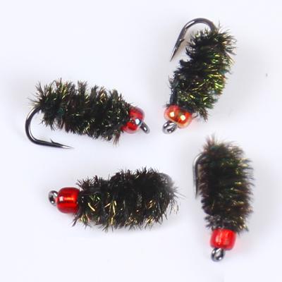 China WONDERFUL Bionic Realistic Flies UV Light Lines Lifelike Peacock Feather Insect Bait Small For Bass Trout for sale