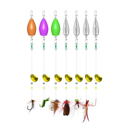 China Fishing Tools 200g 6pcs WONDERFUL Bionic Tilapia Trout Freshwater Perch Integrated Fly Fishing Lure Set for sale