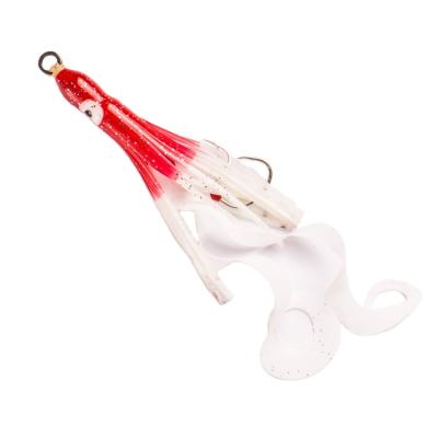 China WONDERFUL Curved PVC Seawater Tail Skirt Luminous Soft Squid Building Lure With Double Hooks for sale