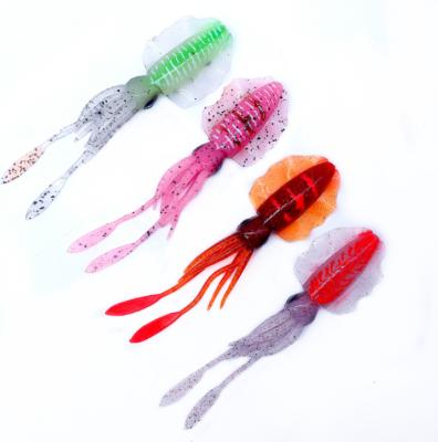 China WONDERFUL Luminous PVC Octopus 15g Squid 15.5cm Bait Bionic Soft PVC Saltwater Fishing Lures for sale