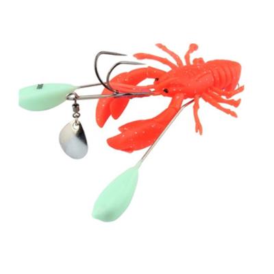 China WONDERFUL Deep Sea Bionic Saltwater Soft Silicone 102g PVC Shrimp Lobster 11.2cm Trolling Lures For Pike for sale