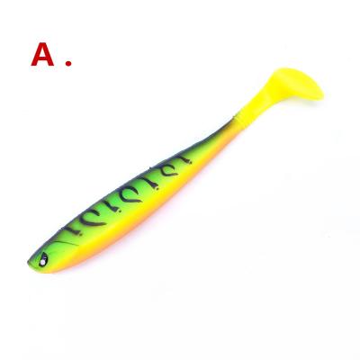 China Fishing Tools 12cm WONDERFUL T-tail 10g Rainbow Freshwater Bass Soft Lures for sale