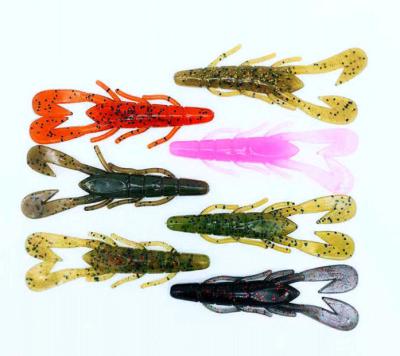 China WONDERFUL Pink Shrimp 5.7g PVC Artificial Freshwater 9cm PVC Casting Soft Bait Fishing Lures for sale