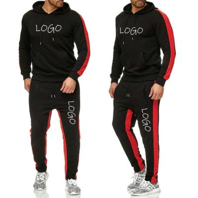 China Autumn And Winter Breathable Fashionable Long Sleeve Over Sized Sport Wear Striped Mens Hoodie And Sweatpants for sale