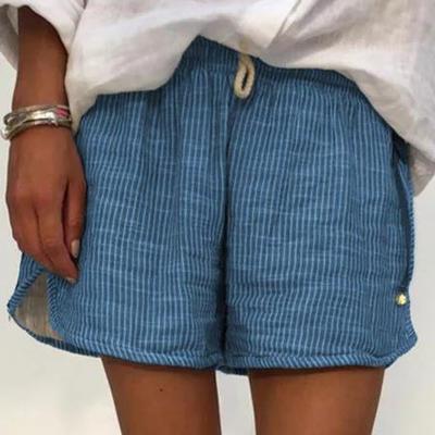 China Waist Viable Elastic Drawstring Short Pants With Pocket Summer Loose Women Casual Shorts for sale