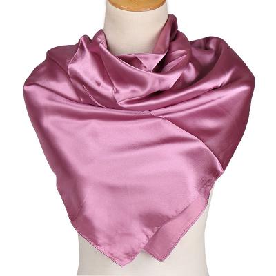 China 90cm*90cm Square Luxury Woman Printed Hair Wrap 100% Silk Hijab Long Satin Hijab Scarf Summer Luxury Woman for sale