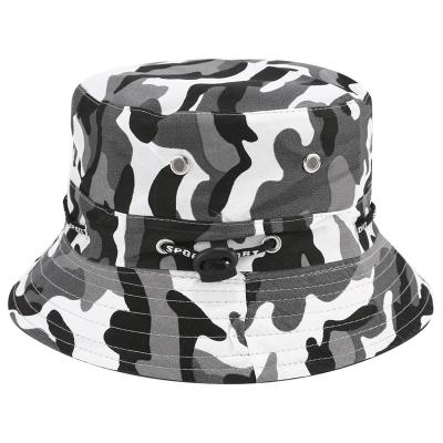 China Wholesale Luxury Adjustable Custom Color Canvas Camouflage Design Sun Protection Fashion Bucket Hat Unisex Fishing Fisherman Hat for sale