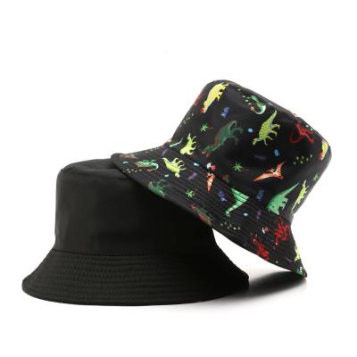 China Wholesale Custom Logo Design Embroidery Printed Reversible Sunscreen Bucket Hat Double Sided All Over Print Bucket Hats for sale