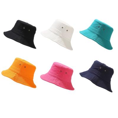 China Custom LOGO Sunscreen Cotton Fisherman Hat Solid Color Summer Adult Beach Luxury Designer Caps Bulk Unisex Mask Plain Bucket Hats for sale