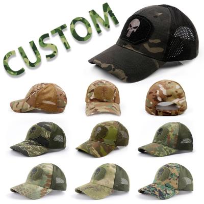 China COMMON Most Popular Summer Camouflage Foam Mesh Skull Patch Print Trucker Custom 3d Outdoor Hats Camouflage Embroidered Baseball Caps for sale