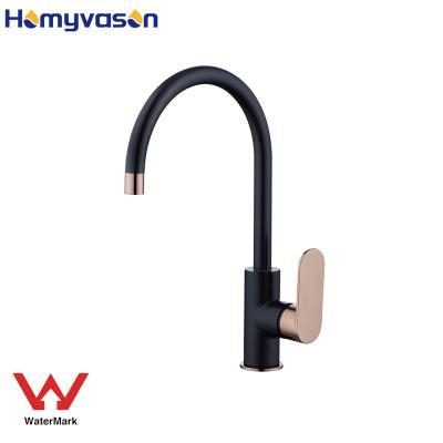 China Australian Watermark Metered Faucets Plumbing Black Materials DR Brass Kitchen Mixer Faucets for sale