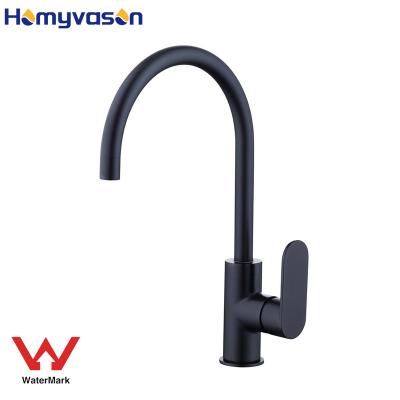 China Metered Taps Australia Watermark Watermark Black Kitchen Sink Mixer Tap Faucet for sale