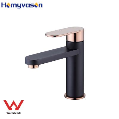 China Bathroom Australian Black Plumbing Faucets Filigree Brass Metered Basin Sink Mixer Tap for sale