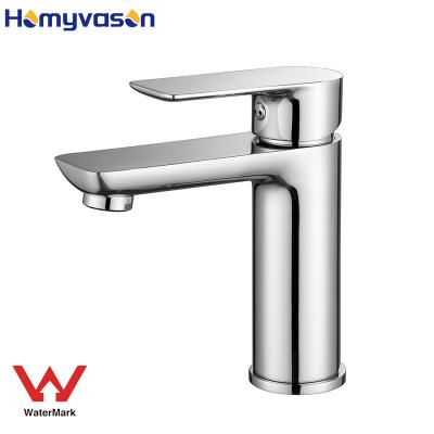 China DR Brass Chrome Watermark Faucets Single Lever Metered Basin Faucet Mixer for sale