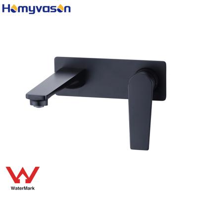 China Metered Faucets Matte Black Wall Mounted Single Hole Bathroom Sink Faucet Faucets for sale