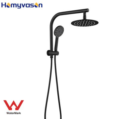 China Without Slide Bar Wels Certified Brass Black Watermark Shower Rail Sets for sale