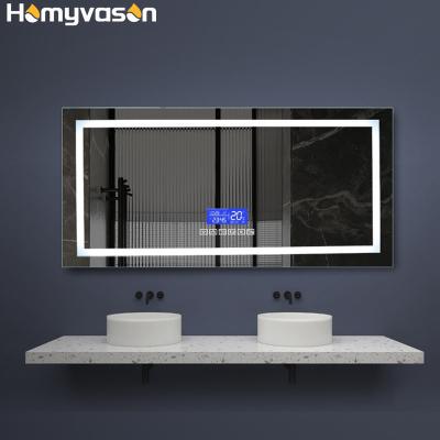 China IP44 Magnifier Custom Bathroom Illuminated Smart Switch Touch Mirror With Light for sale