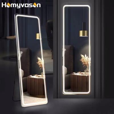 China Illuminated Frameless Integral Wall Bedroom Dressing Mirror Designs With Light for sale