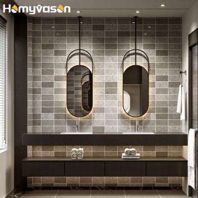 China Illuminated Customized Ceiling Mounted Smart Oval Hotel Touch Switch LED Mirrors for sale