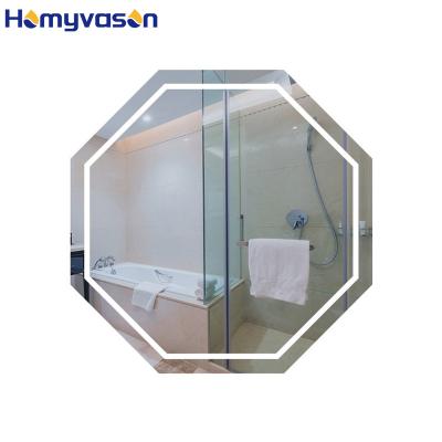 China Diamond Shape Wall Hanging Bathroom Smart LED Illuminated Custom Frameless Mirror for sale