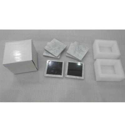 China Cheap viable local white natural marble square coaster in safe packing for sale