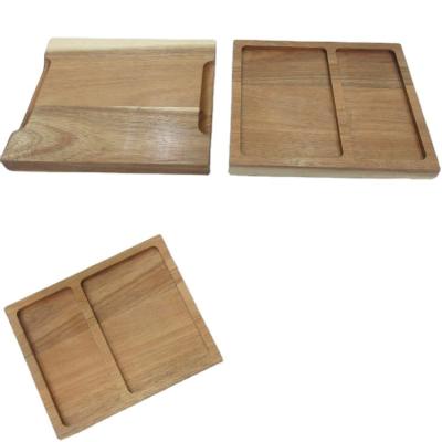 China Sustainable natural acacia wood mini board with slate plate for sale