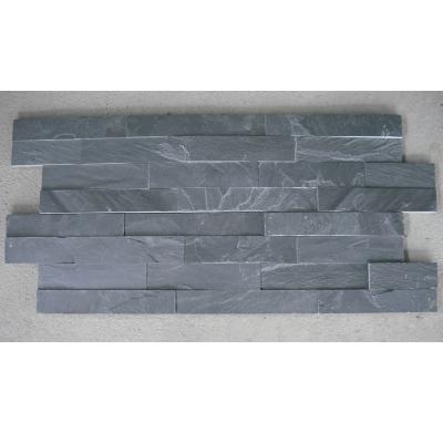 China Traditional Black Stacked Slate Stone Cladding For Exterior Prices for sale