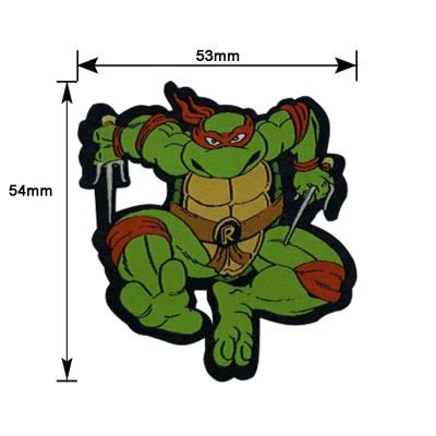 China Other Wholesale Cartoon Figure Turtle Embroidery Iron On Patches Custom Patches Product On for sale