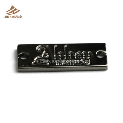 China Viable Custom Metal Tags Custom Metal Tags Engraved Logo Gun Metal Plaquette for sale